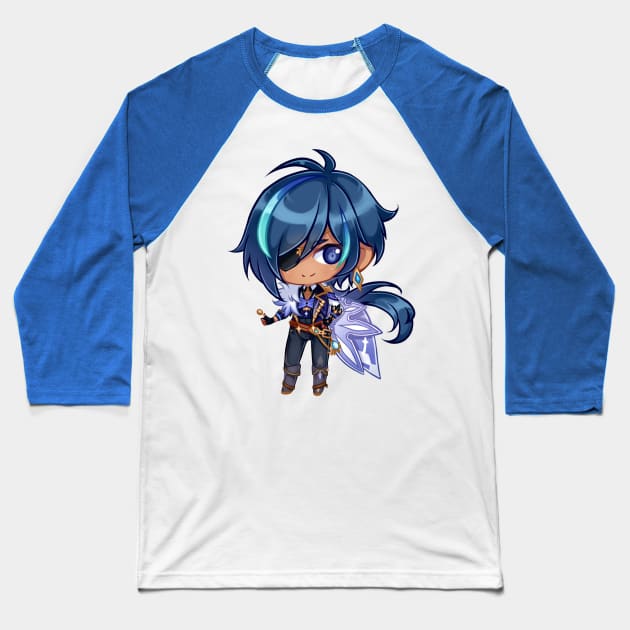 Kaeya chibi Baseball T-Shirt by HellaKumii